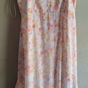Birdy Grey Cream Dress with Pink & Yellow Floral Accents